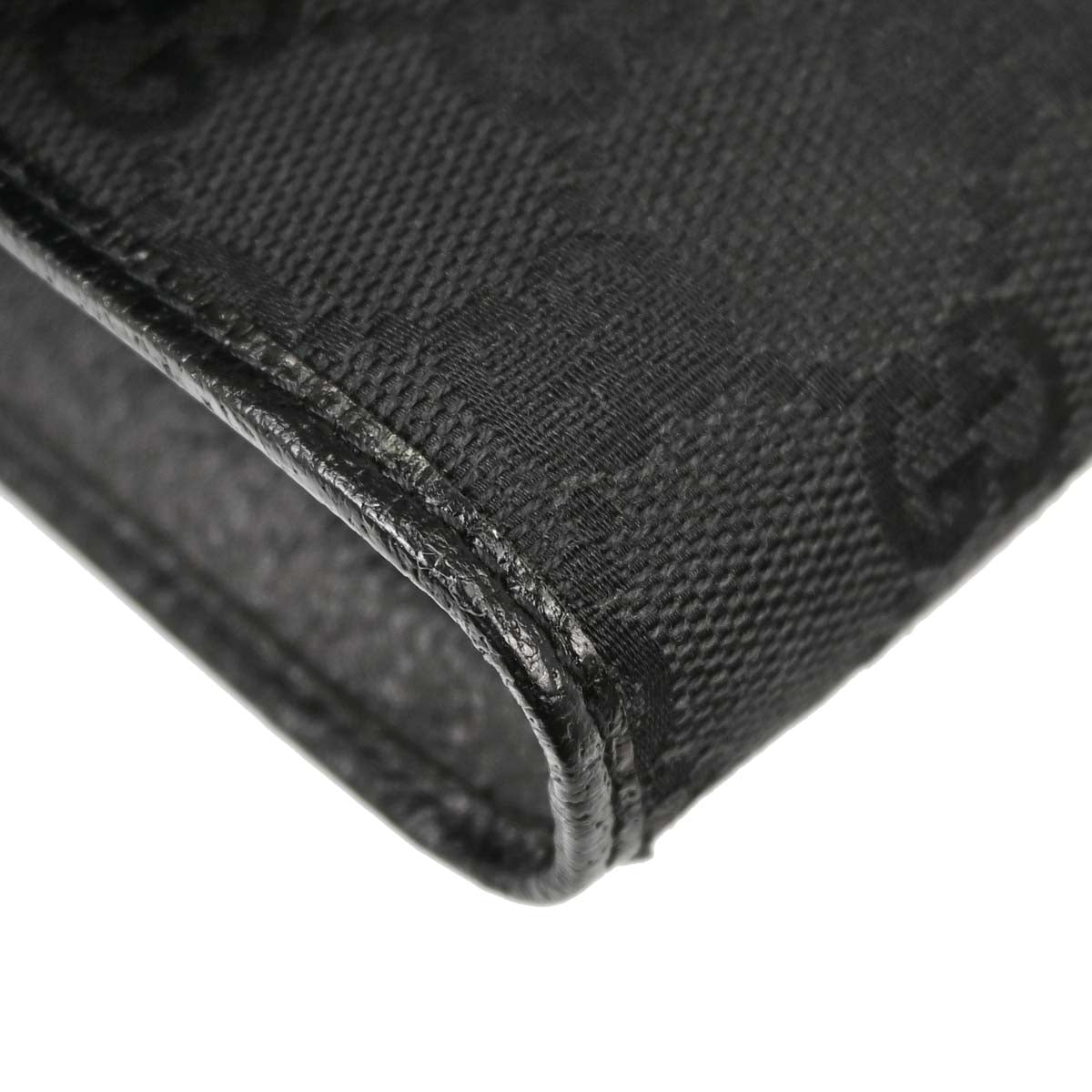 Gucci Black Canvas GG Bamboo Shoulder Bag