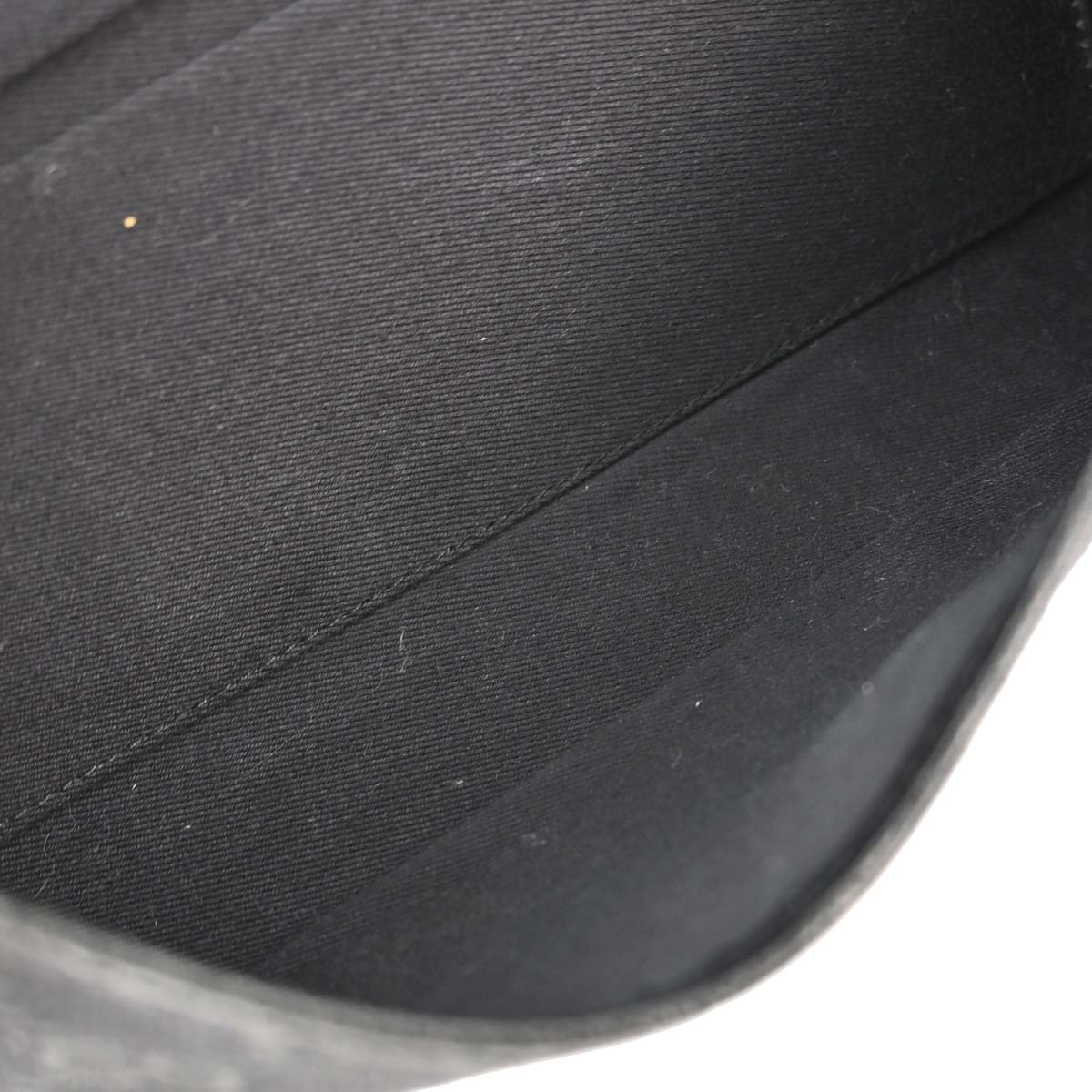 Gucci Black Canvas GG Bamboo Shoulder Bag