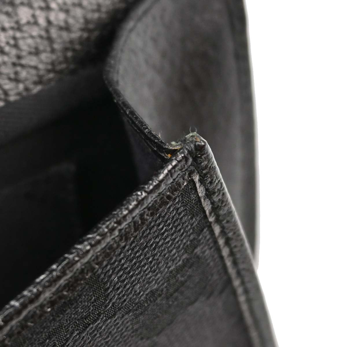 Gucci Black Canvas GG Bamboo Shoulder Bag