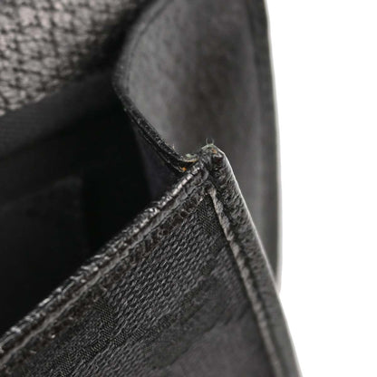 Gucci Black Canvas GG Bamboo Shoulder Bag