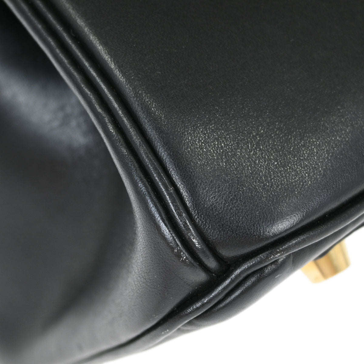 Hermes Black Box Calf Birkin 30 Handbag