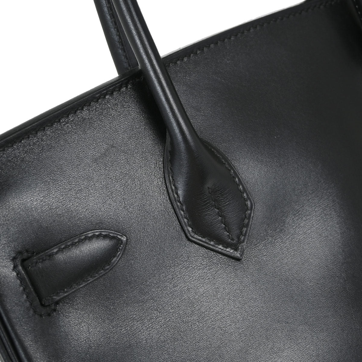 Hermes Black Box Calf Birkin 30 Handbag