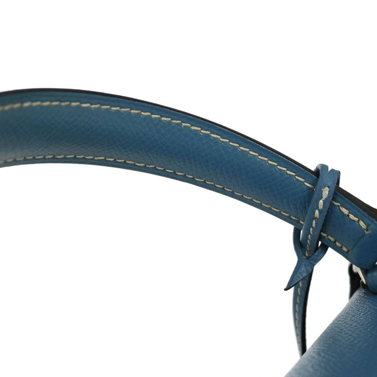 Hermes Blue Jean Courchevel Kelly 28 Retourne 2way Shoulder Handbag