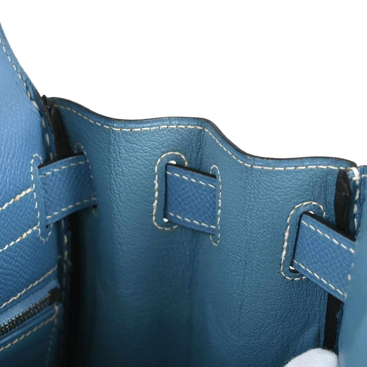Hermes Blue Jean Courchevel Kelly 28 Retourne 2way Shoulder Handbag