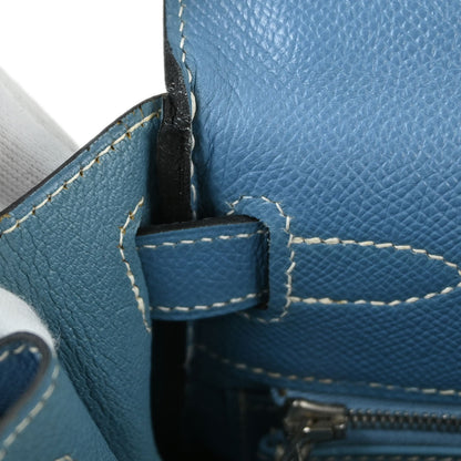 Hermes Blue Jean Courchevel Kelly 28 Retourne 2way Shoulder Handbag