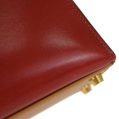 Hermes Rouge H Natural Box Calf Kelly 32 Sellier 2way Shoulder Handbag