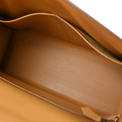 Hermes Rouge H Natural Box Calf Kelly 32 Sellier 2way Shoulder Handbag
