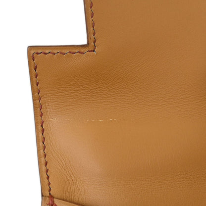 Hermes Rouge H Natural Box Calf Kelly 32 Sellier 2way Shoulder Handbag
