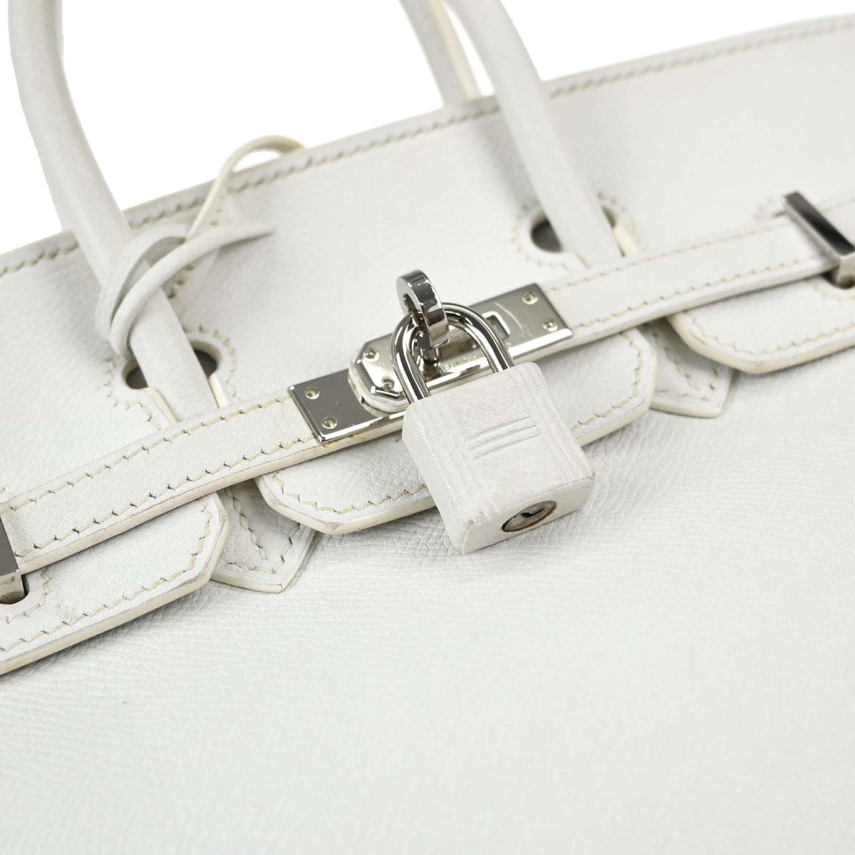 Hermes White Epsom Birkin 25 Handbag