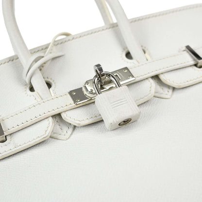 Hermes White Epsom Birkin 25 Handbag