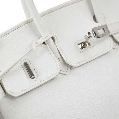 Hermes White Epsom Birkin 25 Handbag