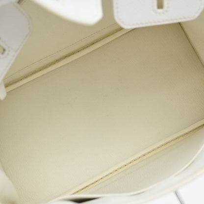 Hermes White Epsom Birkin 25 Handbag