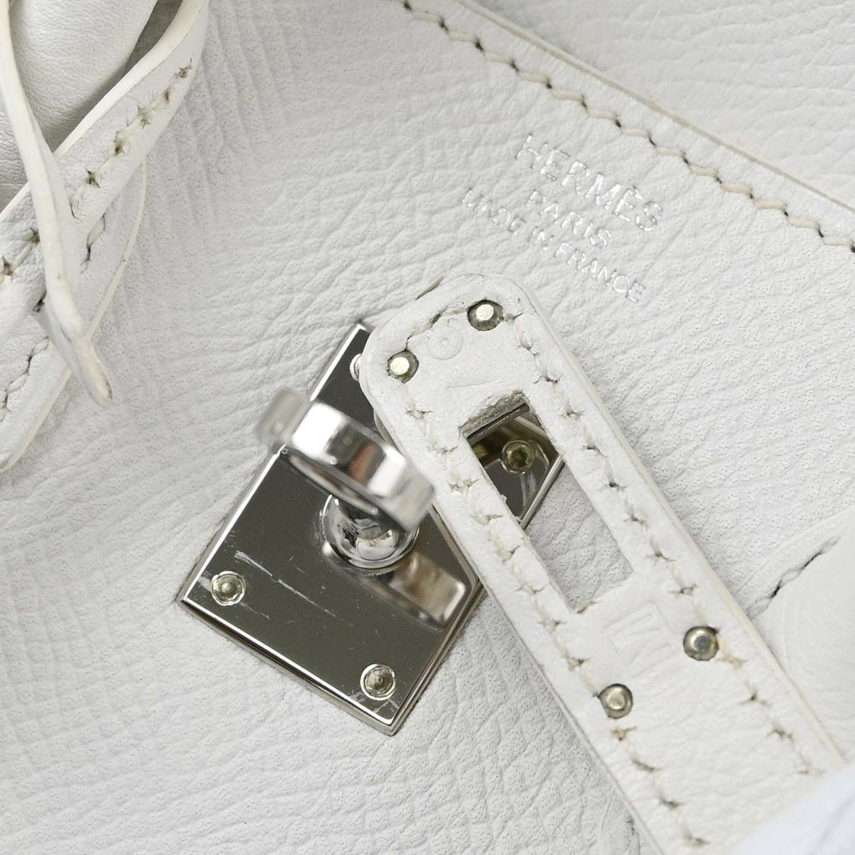 Hermes White Epsom Birkin 25 Handbag