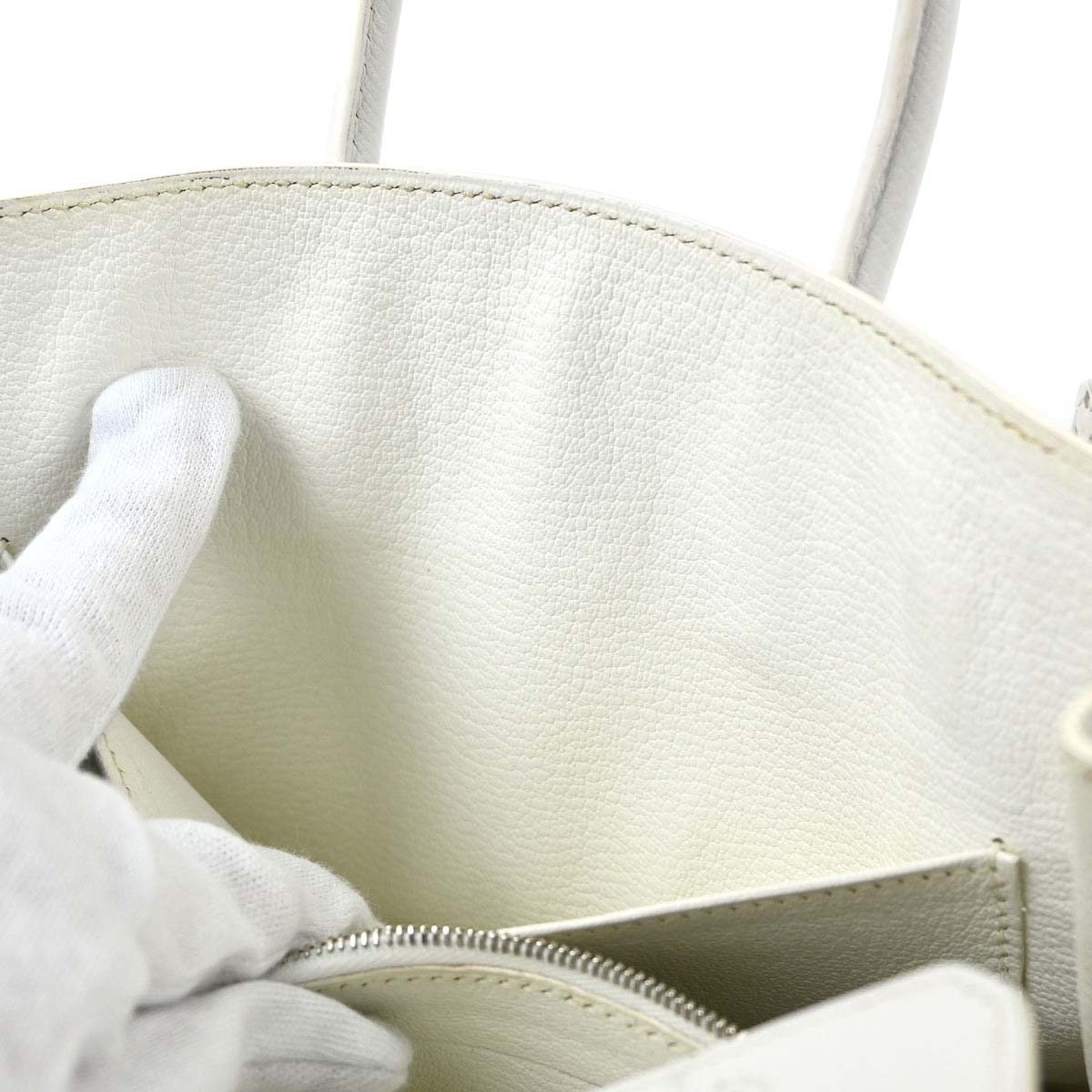 Hermes White Epsom Birkin 25 Handbag