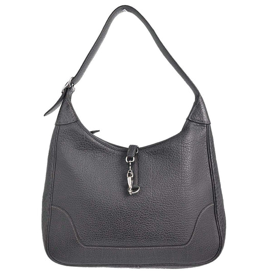 Hermes Graphite Buffalo Skipper Trim 31 Shoulder Bag