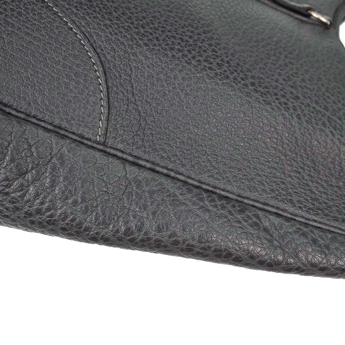 Hermes Graphite Buffalo Skipper Trim 31 Shoulder Bag