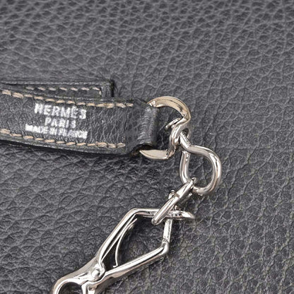 Hermes Graphite Buffalo Skipper Trim 31 Shoulder Bag