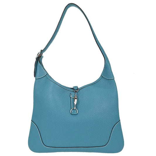 Hermes Blue Jean Taurillon Clemence Trim 31 Shoulder Bag