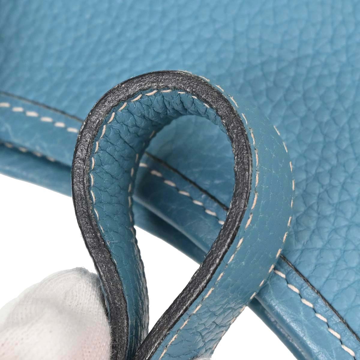 Hermes Blue Jean Taurillon Clemence Trim 31 Shoulder Bag
