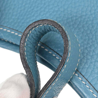 Hermes Blue Jean Taurillon Clemence Trim 31 Shoulder Bag