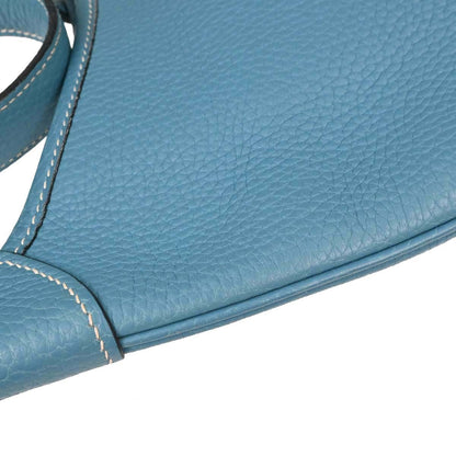 Hermes Blue Jean Taurillon Clemence Trim 31 Shoulder Bag