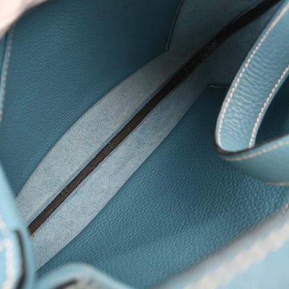 Hermes Blue Jean Taurillon Clemence Trim 31 Shoulder Bag