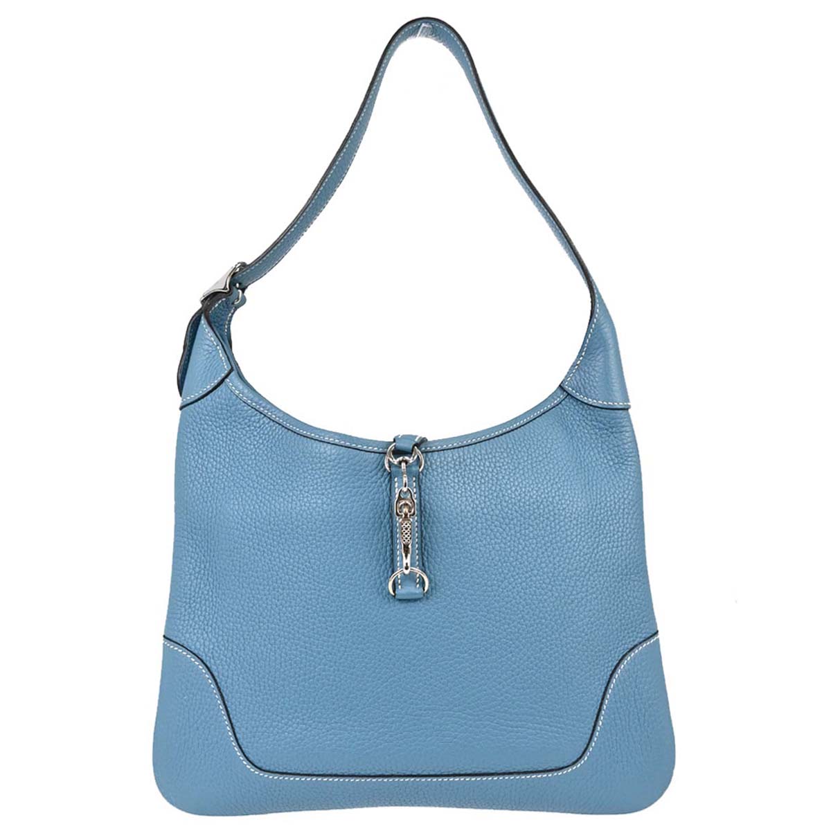 Hermes Blue Jean Taurillon Clemence Trim 31 Shoulder Bag
