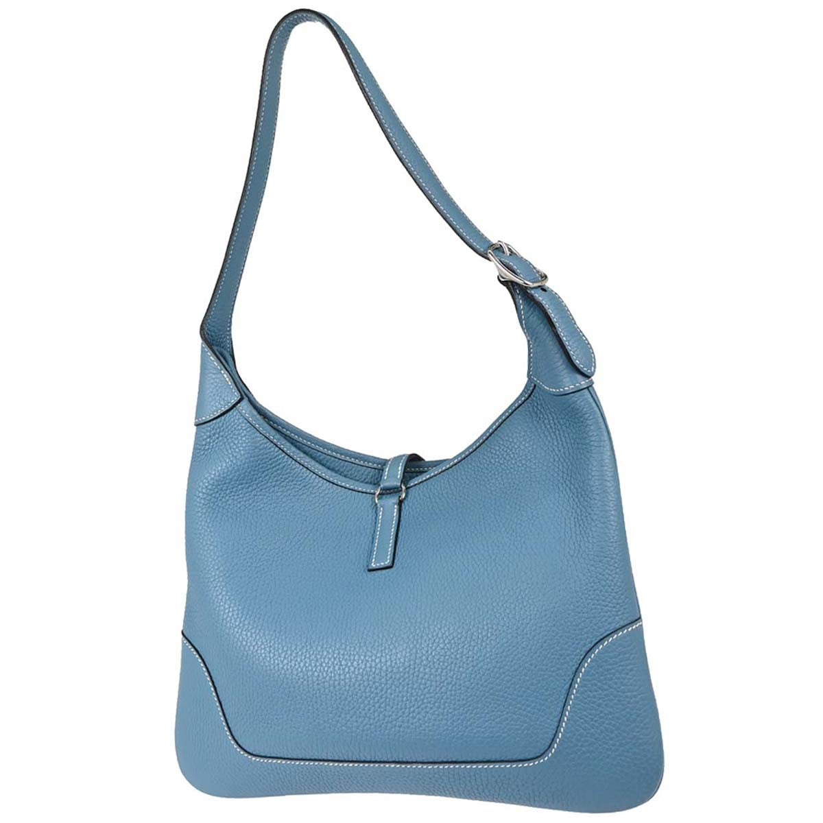 Hermes Blue Jean Taurillon Clemence Trim 31 Shoulder Bag
