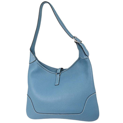 Hermes Blue Jean Taurillon Clemence Trim 31 Shoulder Bag