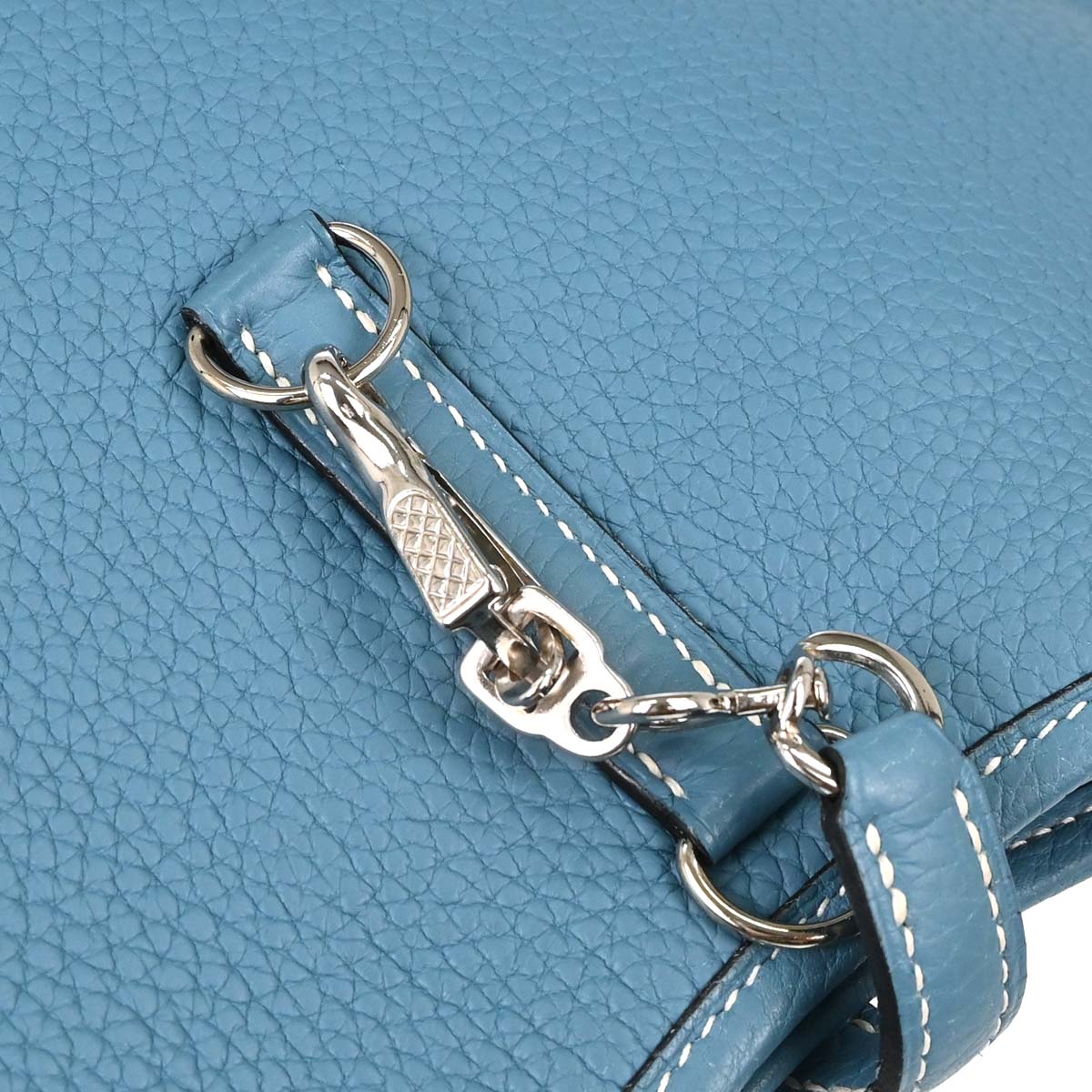Hermes Blue Jean Taurillon Clemence Trim 31 Shoulder Bag