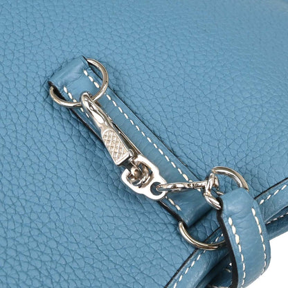 Hermes Blue Jean Taurillon Clemence Trim 31 Shoulder Bag