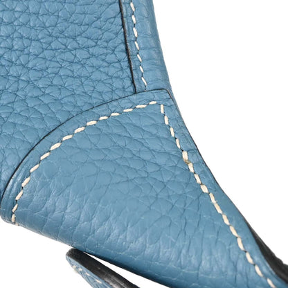 Hermes Blue Jean Taurillon Clemence Trim 31 Shoulder Bag