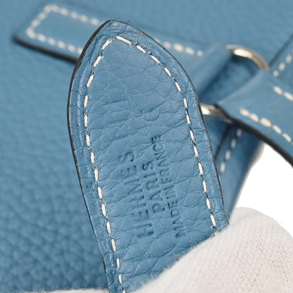 Hermes Blue Jean Taurillon Clemence Trim 31 Shoulder Bag