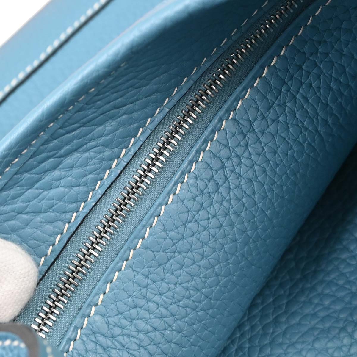 Hermes Blue Jean Taurillon Clemence Trim 31 Shoulder Bag