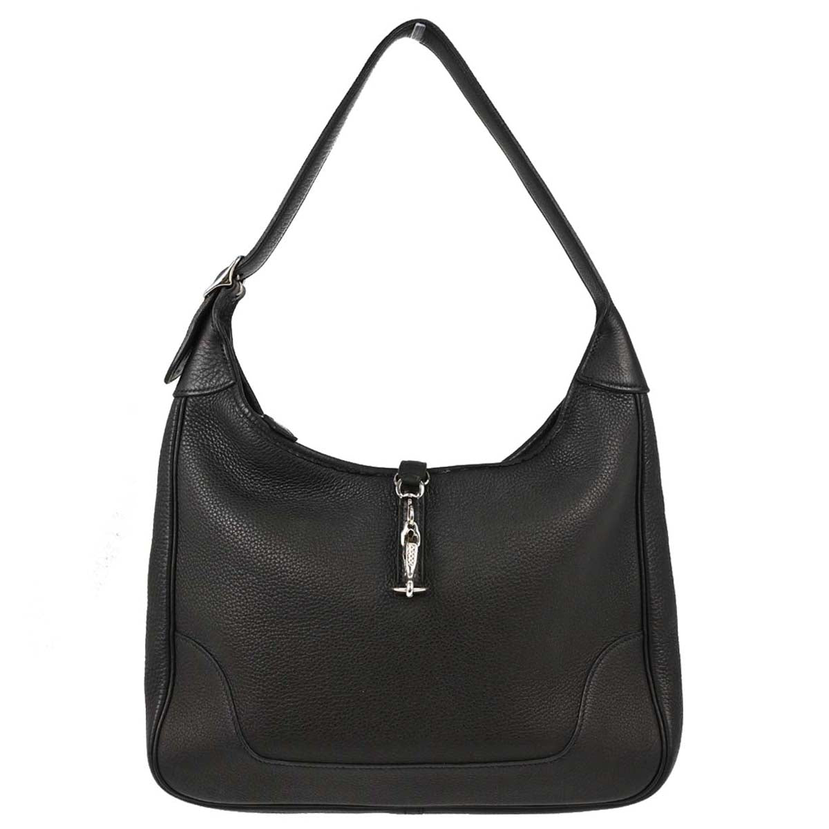 Hermes Black Taurillon Clemence Trim 31 Shoulder Bag