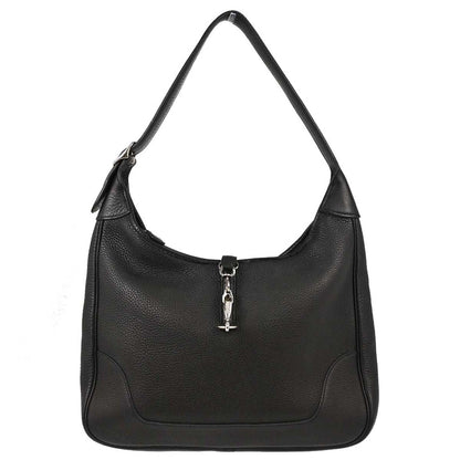 Hermes Black Taurillon Clemence Trim 31 Shoulder Bag