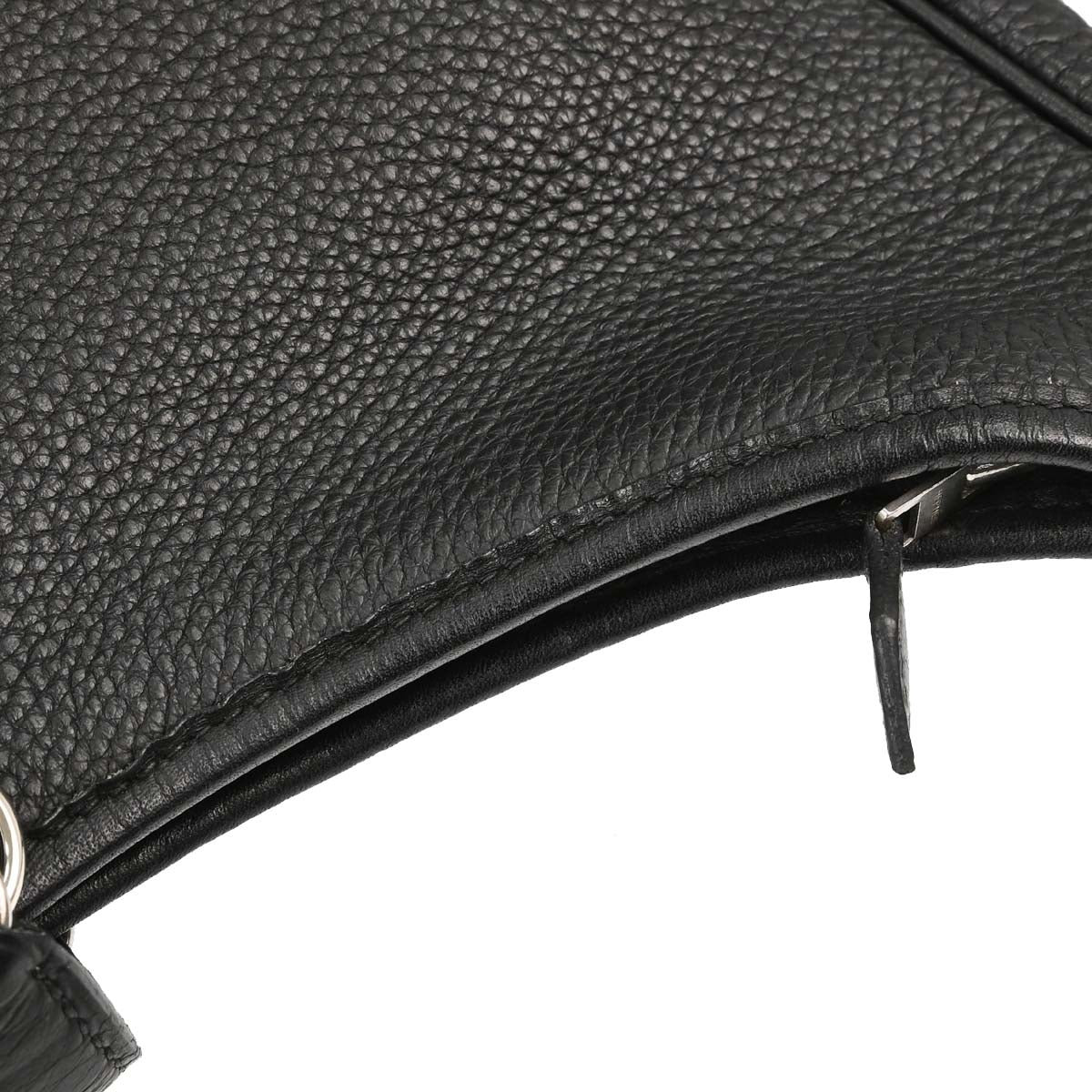 Hermes Black Taurillon Clemence Trim 31 Shoulder Bag