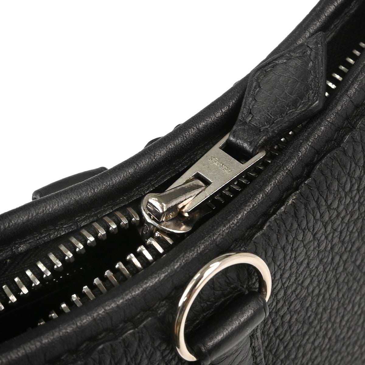 Hermes Black Taurillon Clemence Trim 31 Shoulder Bag