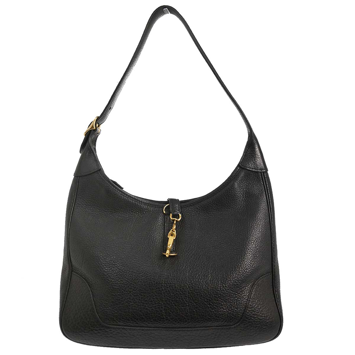 Hermes Black Buffalo Skipper Trim 31 Shoulder Bag