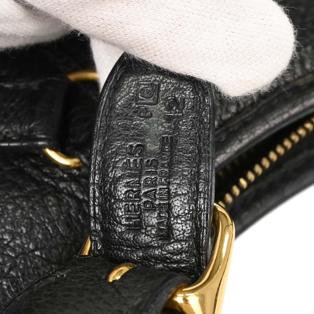 Hermes Black Buffalo Skipper Trim 31 Shoulder Bag