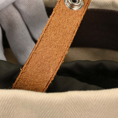 Hermes Beige Toile Chevron Sac de Pansage Bucket Shoulder Bag