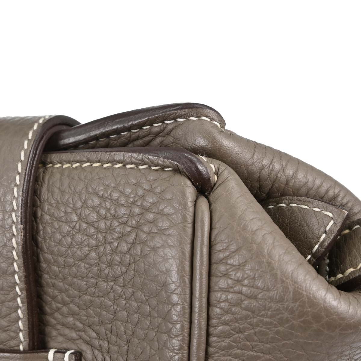 Hermes Etoupe Gray Taurillon Clemence Pursangle 31 Handbag