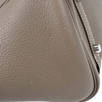 Hermes Etoupe Gray Taurillon Clemence Pursangle 31 Handbag
