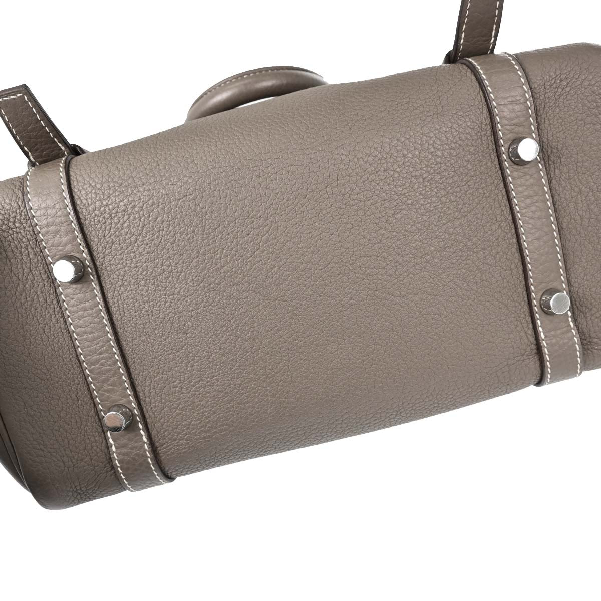 Hermes Etoupe Gray Taurillon Clemence Pursangle 31 Handbag