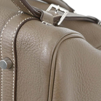 Hermes Etoupe Gray Taurillon Clemence Pursangle 31 Handbag