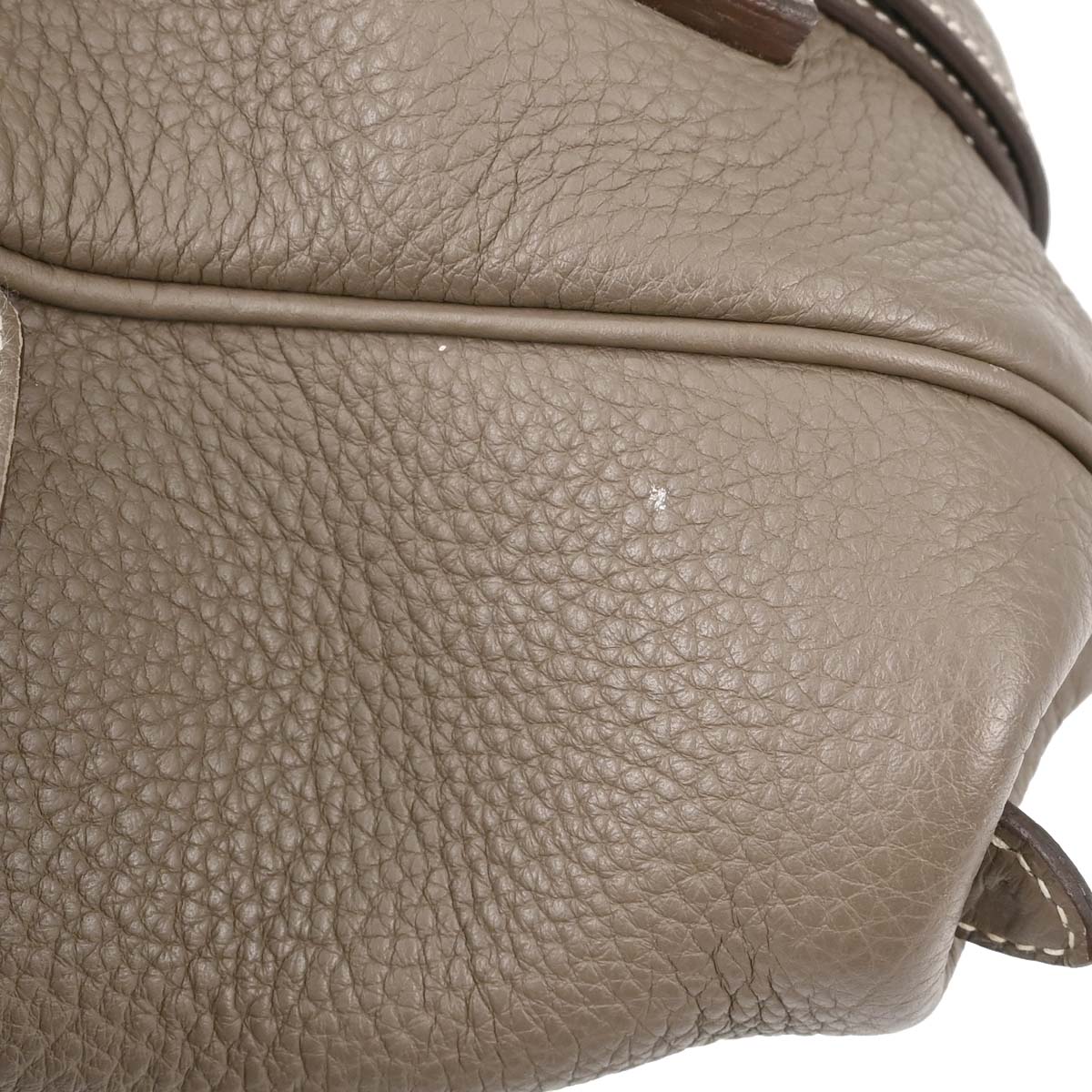 Hermes Etoupe Gray Taurillon Clemence Pursangle 31 Handbag