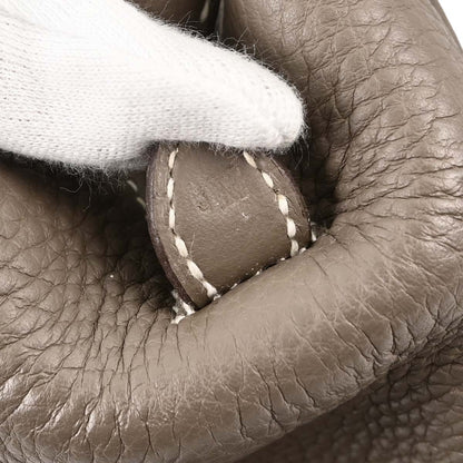 Hermes Etoupe Gray Taurillon Clemence Pursangle 31 Handbag