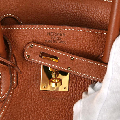 Hermes Fauve Togo Birkin 35 Handbag