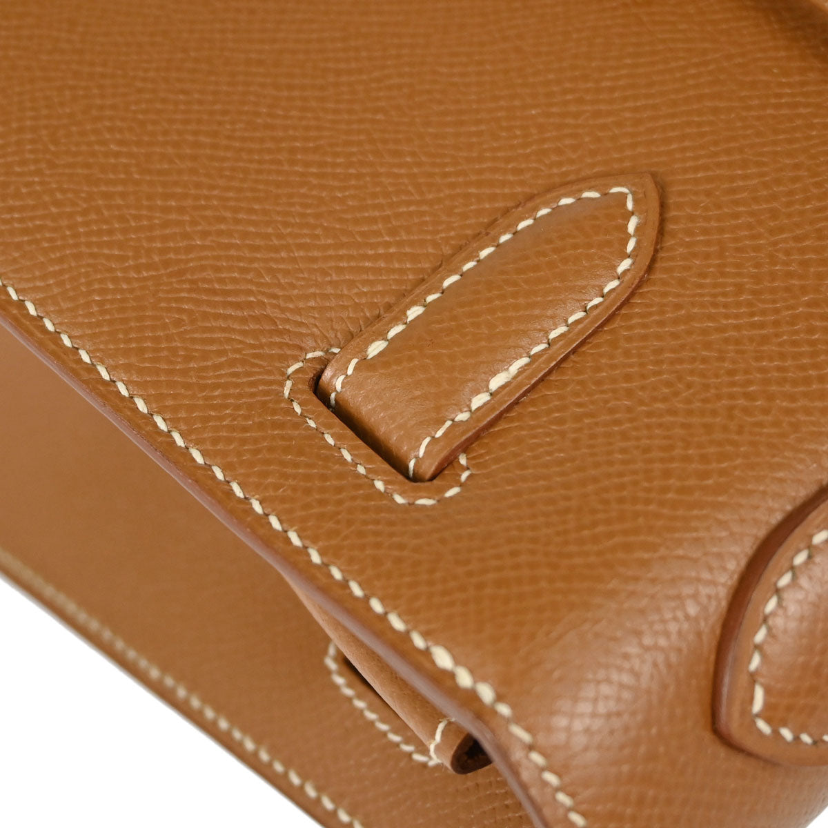 Hermes Gold Courchevel Kelly 32 Sellier 2way Shoulder Handbag