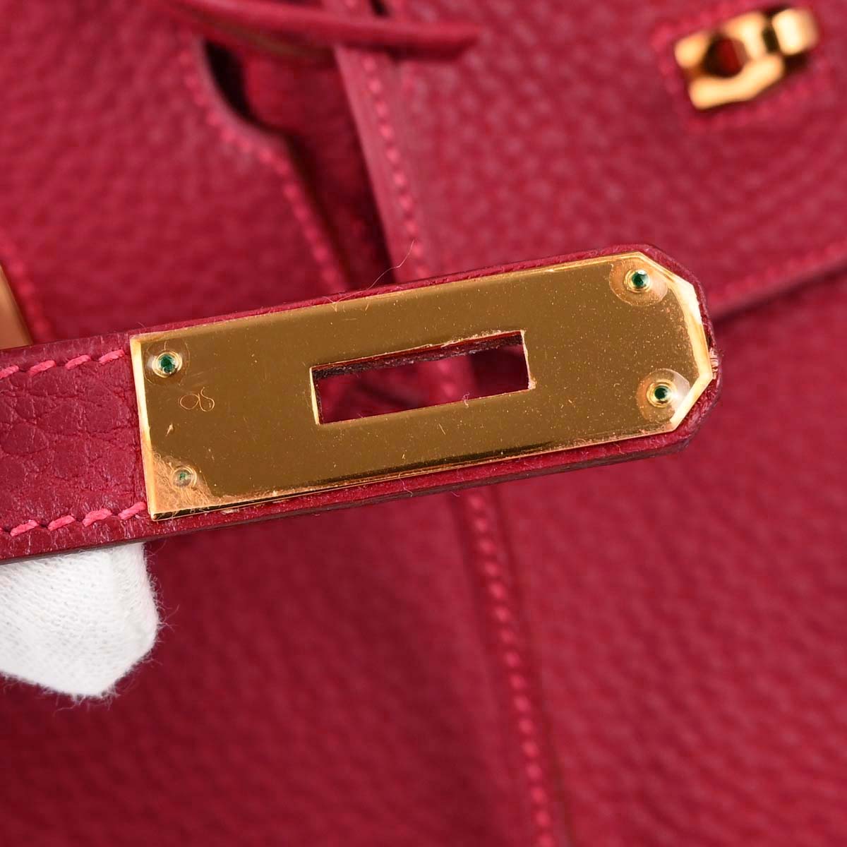 Hermes Rouge Garance Fjord Birkin 35 Handbag
